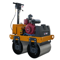 Rouleau compresseur vibrant autoporté à double tambour avec moteur diesel pour asphalte et sols