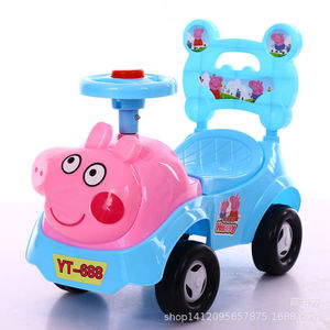 Pink Bear Ride On Car For 1-3 Year Old Girls Plastic Four Wheel Toddler Walker Toy Vehicle - Product Image 4