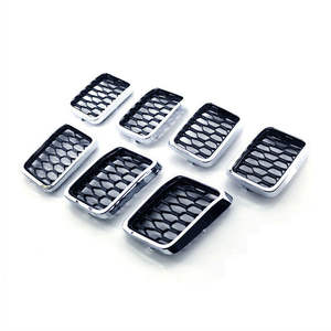 Rejilla de Panal Negra para Jeep Grand Cherokee, Marco de Parachoques, Toma de Aire, Plástico ABS, 2017-2021, Mejora de Diseño - Product Image 1