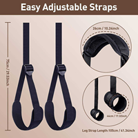 Kit de bondage BDSM pour adultes, ensemble de contraintes de lit, menottes, attaches de cou à cuisse, sangles de jambe réglables, menottes pour couples SM