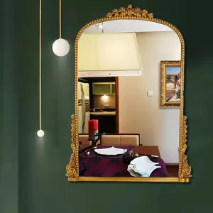 Iron Special Shape Frame Vintage Safety Explosion-proof Five Star Hotel Dormitory Shower Hanging Wall Mirror