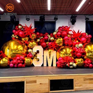 Boules décoratives brillantes NAIRBAG, ballons de fête, décorations de Noël, décorations de mariage, sphères réfléchissantes, boule miroir géante dorée - Product Image 1