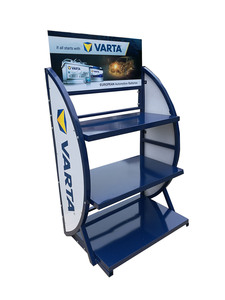 Bán Buôn Heavy Duty Kim Loại Hiển Thị Đứng Cho Pin 3 Lớp Tùy Chỉnh Xe Pin Hiển Thị Giá - Product Image 5