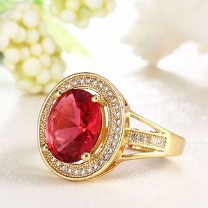 Anillo de Oro Joyería de Moda al por Mayor, Anillo Americano Chapado en Oro con Circonitas, Anillo de Oro de 18k para Mujer - Product Image 4