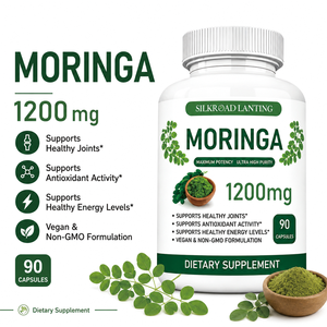Cápsulas de Moringa de Marca Privada OEM, 1200 mg de Polvo de Hoja, Veganas, Sin GMO, Probadas por Terceros, Fórmula Personalizada, Venta al Por Mayor - Product Image 2