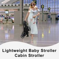 Poussette bébé pliable 3-en-1 avec poignée réglable en hauteur, cadre en acier inoxydable, capacité de charge de 20 kg, design portable pour 0-3 ans