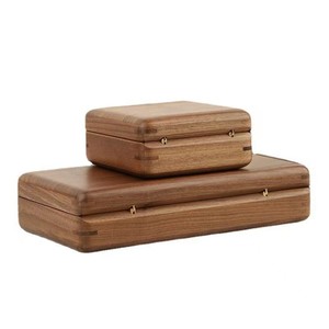 Black Walnut Solid Wood Jewelry Box Rectangle Earring <b>Ring</b> Necklace <b>Storage</b> Wooden Box Jewelry Packaging - Product Image 3