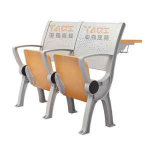 Sillas de fila Yachi Seat Row Chairs YA-X012B color gris claro con reposabrazos para salas de conferencias y aulas - Product Image 1