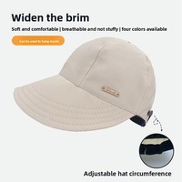Topi Peaked Wanita Poliester Tabir Surya Bernapas Cepat Kering Gaya Selebriti Internet Musim Semi Musim Panas Topi Nelayan Cocok untuk Semua