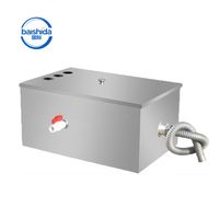 Séparateur de graisse en acier inoxydable poli pour évier, séparateur huile-eau, canal de drainage autonome pour cuisine commerciale