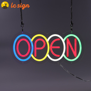 Waterproof Advertising Hanging Neon <strong>Sign</strong> Custom Made Led Neon <strong>Open</strong> <strong>Sign</strong> with clear Acrylic Back Panel Neon <strong>Sign</strong> - Product Image 3
