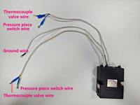 Kompor Gas Dua Tungku dengan Pengapian Pulsa, Unit Percikan Api Baterai D 1.5V, Pengontrol Termokopel untuk Perakitan Kompor Tanam & Cocok untuk OEM