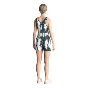 Traje de una pieza morado para mujer, mono deportivo, body de yoga con estampado de leopardo para danza femenina - Product Image 6