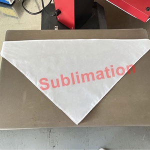 <b>Dog</b> <b>Bandanas</b> Custom logo Blank Bulk 100% Polyester White Customize Blanks Sublimation <b>Dog</b> <b>Bandanas</b> With logo - Product Image 1