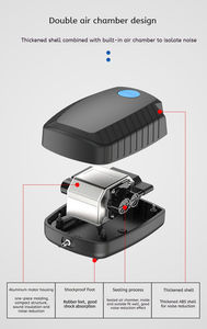 Bomba de Oxígeno SUNSUN Serie CAP 30L/min Ultra Silenciosa y Ecológica para Piscicultura y Acuarios, para Estanques Pequeños, Uso en Exteriores, Color Negro - Product Image 4