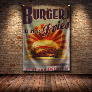 Póster Decorativo Vintage con Diseño <span class=keywords><strong>de</strong></span> Hot Dog, Hamburguesa, Bandera, Papas Fritas, Menú <span class=keywords><strong>de</strong></span> Aperitivos, Letrero Publicitario, Arte <span class=keywords><strong>de</strong></span> Pared, Decoración para Auto, Bar, Pub, Club, Sala <span class=keywords><strong>de</strong></span> Juegos - Product Image 6