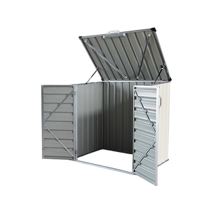 Caja de almacenamiento de bicicleta de metal resistente al agua para muebles de exterior, armario para bicicleta, armario para bicicleta, estante - Product Image 4