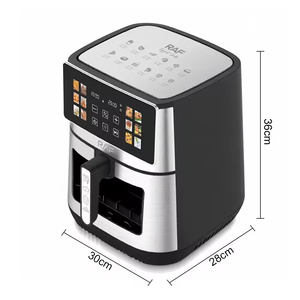 Friteuse à air multifonction 10L 1800W avec réduction de 80 % de l'huile, cuve métallique et fenêtre de cuisson visible pour usage domestique - Product Image 4