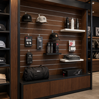 Panneau mural à lattes en MDF finition grain de bois, taille personnalisée, capuchon d'extrémité, présentoir Yincheng Packaging