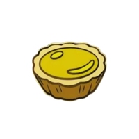 Regalos Promocionales para el Evento de Aniversario de Delicious Snacks Bar: Pin/Insignia Esmaltada Bañada en Oro con Diseño de Tarta de Huevo y Postre Dulce
