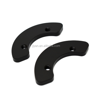 <strong>Custom</strong> Milled Curved Parts <strong>CNC</strong> Arc Internal Threaded Plate Black Anodized Aluminum Block for Fixture Applications - Product Image 3