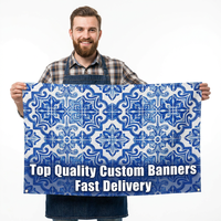 Drapeaux personnalisés en gros pour l'ouverture de magasins, avec logo d'entreprise, en polyester tricoté, impression simple ou double face, résistants aux UV