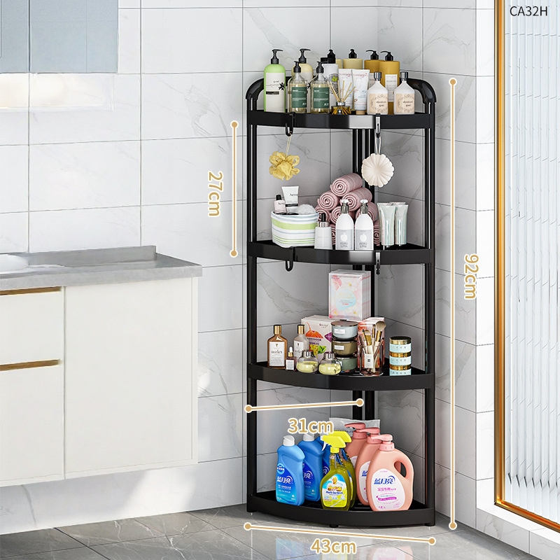 support d'angle-quatre niveaux-noir