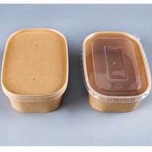Baoren Envío Inmediato: Tazón Rectangular de Papel Kraft Ecológico, Antiderrames y Engrosado de 500ML/1000ML para Comida Rápida y Galletas - Product Image 6