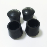 Bonne conception Offre Spéciale embouts en caoutchouc noirs de jambe de chaise de pieds de 45mm pour le tube rond