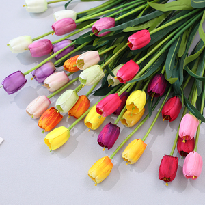Arreglo de Flores Artificiales de Tulipán de 5 Cabezas, Decoración Sencilla para el Hogar, Arte Floral para Restaurante, Decoración Suave y Accesorios de Fotografía - Product Image 2