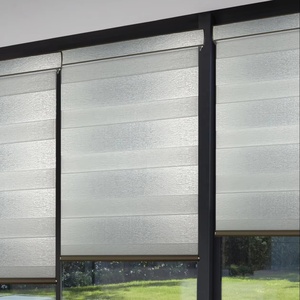 Chine usine moteur <span class=keywords><strong>de</strong></span> rideau intelligent store zèbre pour fenêtre automatisée ombre tissu occultant jour nuit rouleau - Product Image 4