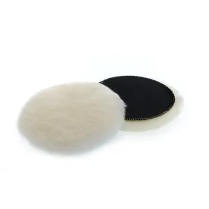 Pure sheepskin 100% wool buffing pad 3"4"5"6"7"8" CAR POLISH PAD White OEM lamb wool polishing pad