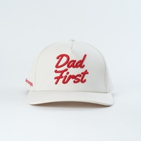 Casquette de baseball structurée personnalisée de haute qualité, vente en gros, casquettes de golf 5 panneaux en tissu polyester imperméable avec trous perforés