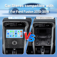Estéreo para Auto Android de 9 Pulgadas y 2 Din con Navegación GPS, Pantalla Táctil, CarPlay, Radio Android Auto para Ford Fusion Mondeo 2013-2019