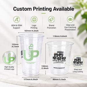 Gobelets en plastique jetables 32oz (107mm de diamètre) pour usage extérieur, en PET, personnalisables par impression numérique, pour boissons fraîches, festivals saisonniers - Product Image 3