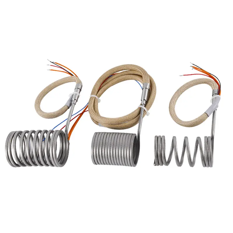 220V 14Mm 18Mm 20Mm Elektrische Spiraal Hot Runner Coil Heater Verwarming Element Met Thermokoppel