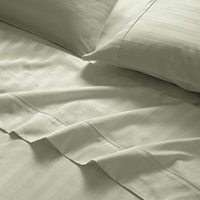 Draps de lit en coton 100% personnalisés pour hôtel et spa, draps plats rayés pour lit double, grand lit, lit queen et lit king
