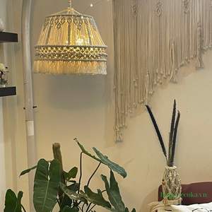 Lámpara Decorativa de Pared de Macramé Hecha a Mano Estilo Boho, Atrapasueños de Algodón para Dormitorio o Sala de Estar, Precio de Fábrica - Product Image 5