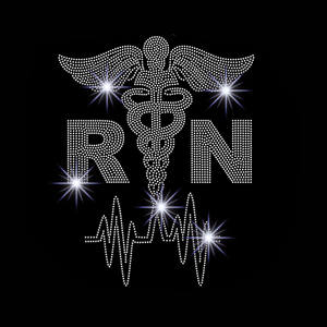 RN Nurse Hotfix Diamond Motif Bling <span class=keywords><strong>Strass</strong></span> Rhinestone Transfer <span class=keywords><strong>T</strong></span> Shirts pour Nail Art et Vêtements - Product Image 2