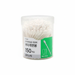 Bouchons d'oreilles One-Touch Case et cotons-tiges en papier 150P - Product Image 2