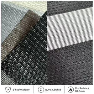 Pattern <strong>Printed</strong> Zebra <strong>Blinds</strong> Manual Bead Chain Day Night Window <strong>Roller</strong> Shades with Aluminum Cassette - Product Image 3