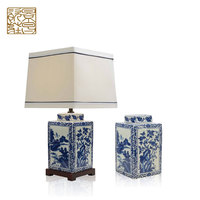 Nouvelle lampe de table électrique en céramique avec abat-jour en forme de tambour, style européen romantique, éclairage décoratif