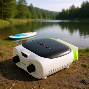 Bomba de aire eléctrica recargable para SUP con adaptador de válvula de 20 PSI de plástico para tabla de paddle surf - Product Image 2