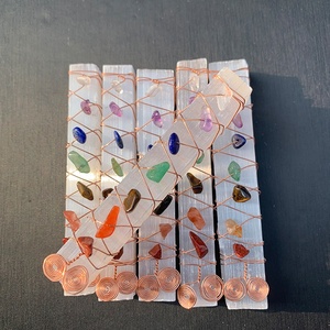 7 चक्र Selenite हीलिंग क्रिस्टल बजरी चक्र हीलिंग छड़ी कच्चे Selenite छड़ी के साथ चिपक जाती है की छड़ी के लिए योग ध्यान - Product Image 3