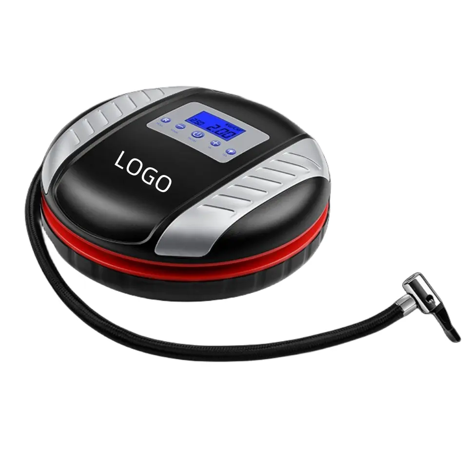 더블 실린더 자동차 비상 키트 자동 공기 압축기 휴대용 타이어 펌프 팽창기 LED 라이트 타이어 수리 도구 디지털 기능