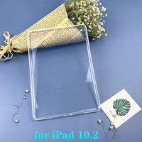 Étui transparent pour tablette iPad 10,2 pouces 2020/2021/pour iPad 9e génération, protection antichoc transparente en TPU souple, coque arrière