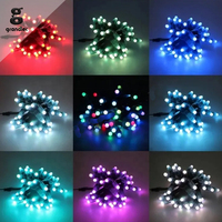 Lampu LED String Dekoratif Natal untuk Tanaman, Bunga, Pohon, Willow, dan Tanaman Rambat, RGB, Tahan Air, untuk Dalam Ruangan