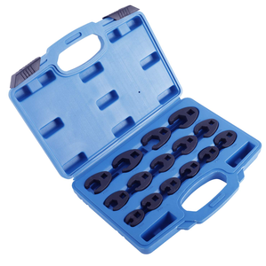 15-Piece <span class=keywords><strong>Metric</strong></span> <span class=keywords><strong>crowfoot</strong></span> <span class=keywords><strong>Flare</strong></span> <span class=keywords><strong>Nut</strong></span> cờ lê thiết lập 3/8inch và 1/2inch ổ đĩa Ratchet 8mm đến 24mm công cụ Kit - Product Image 4