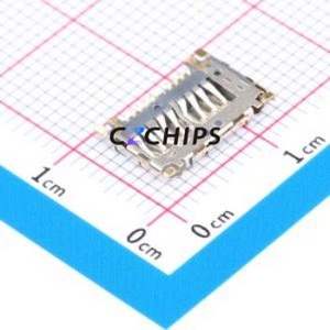 MR-1205 SD Card / Memory Card Connector SMD Connector Plug-In Type MicroSD Card (TF Card) Card Holder 1.15mm - Product Image 2