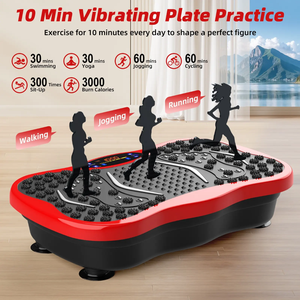 Plataforma Vibratoria Eléctrica RS Slim Body Shape <span class=keywords><strong>para</strong></span> Uso Doméstico, Máquina de <span class=keywords><strong>Ejercicio</strong></span> con 120 Niveles, Quema Grasa Fácil, Entrenamiento de Cuerpo Completo - Product Image 6